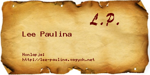 Lee Paulina névjegykártya